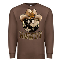 Chestnut howdy smiley face Premium Sweatshirt - BarkalooDesign