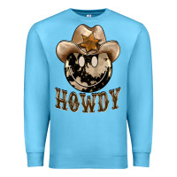 Ocean Blue howdy smiley face Premium Sweatshirt - BarkalooDesign