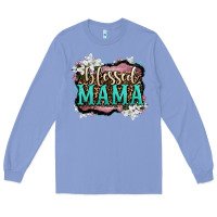 Colony Blue blessed mama Long Sleeve Tee - OliviaCreatesArt