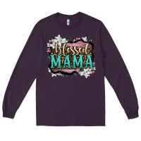 Plum blessed mama Long Sleeve Tee - OliviaCreatesArt