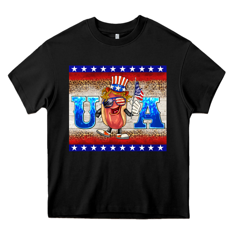 Usa Hot Dog Heavy Core Tee by BarkalooDesign | Teevron