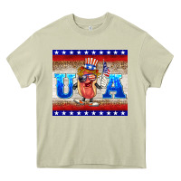 Mossy usa hot dog Heavy Core Tee - BarkalooDesign