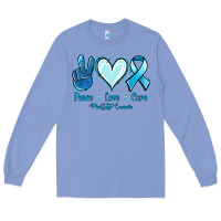 Colony Blue Peace Love Cure Prostate Cancer Long Sleeve Tee - Jasminsmagicworld