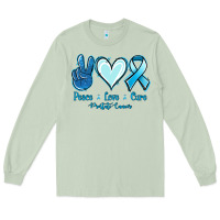 Matcha Peace Love Cure Prostate Cancer Long Sleeve Tee - Jasminsmagicworld