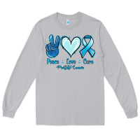 Moon Dust Peace Love Cure Prostate Cancer Long Sleeve Tee - Jasminsmagicworld