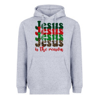 Heather Grey jesus is the reason Heavyweight Hoodie - BarkalooDesign