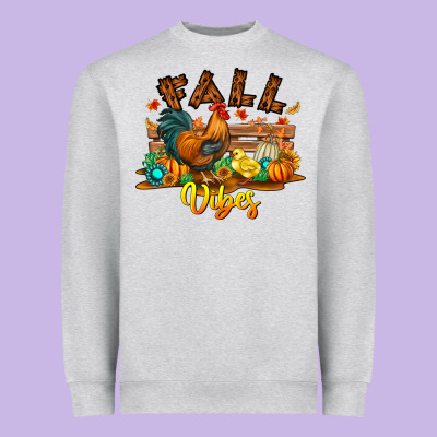 Fall Vibes Heavyweight Sweatshirt Designed By Cowhidedigitalart