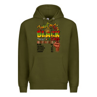 Army Green juneteenth black king Premium Hoodie - LillyAllenDesigns