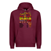 Burgundy juneteenth black king Premium Hoodie - LillyAllenDesigns