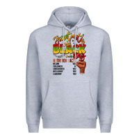 Heather Grey juneteenth black king Premium Hoodie - LillyAllenDesigns