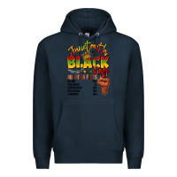 Navy juneteenth black king Premium Hoodie - LillyAllenDesigns