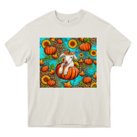 Cream fall pumpkin lamb Heavy Core Tee - Jasminsmagicworld