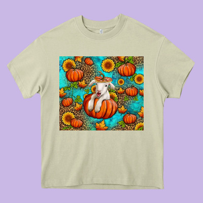 Fall Pumpkin Lamb Heavy Core Tee Designed By Jasminsmagicworld