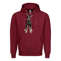 Burgundy Hand Drawn Baby Alpine Goat Zipper Hoodie - LillyAllenDesigns