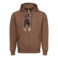 Chestnut Hand Drawn Baby Alpine Goat Zipper Hoodie - LillyAllenDesigns