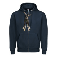 Navy Hand Drawn Baby Alpine Goat Zipper Hoodie - LillyAllenDesigns
