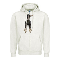 Oatmeal Heather Hand Drawn Baby Alpine Goat Zipper Hoodie - LillyAllenDesigns