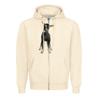 Sandshell Hand Drawn Baby Alpine Goat Zipper Hoodie - LillyAllenDesigns