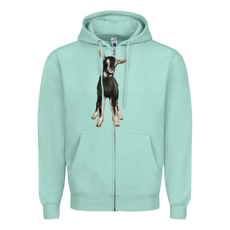 Hand Drawn Baby Alpine Goat Zipper Hoodie by LillyAllenDesigns | Teevron