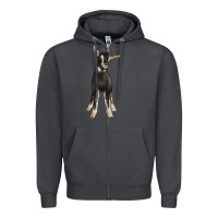 Smoke Hand Drawn Baby Alpine Goat Zipper Hoodie - LillyAllenDesigns