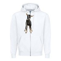 White Hand Drawn Baby Alpine Goat Zipper Hoodie - LillyAllenDesigns