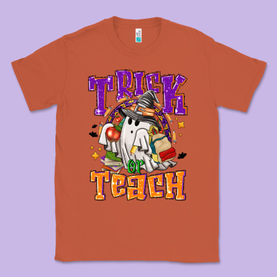 Trick Or Teach Halloween Classic Tee Designed By Nancycooperartshop