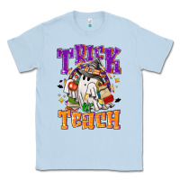 Dusty Blue Trick or teach Halloween Classic Tee - NancyCooperArtShop