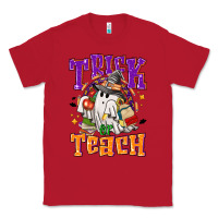 Red Trick or teach Halloween Classic Tee - NancyCooperArtShop