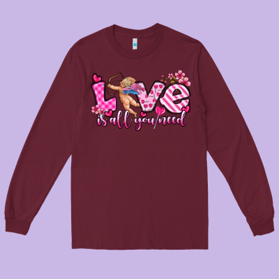 Love Is All You Need Long Sleeve Tee Designed By Oliviacreatesart