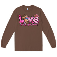 Chestnut love is all you need Long Sleeve Tee - OliviaCreatesArt