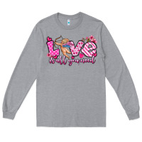 Heather Grey love is all you need Long Sleeve Tee - OliviaCreatesArt