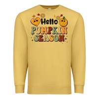 Antique Gold hello pumpkin season Premium Sweatshirt - BarkalooDesign