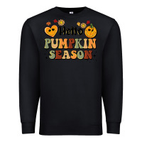 Black hello pumpkin season Premium Sweatshirt - BarkalooDesign