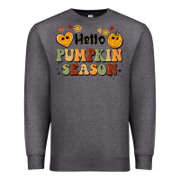 Charcoal Heather hello pumpkin season Premium Sweatshirt - BarkalooDesign