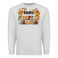 Dove Grey hello pumpkin season Premium Sweatshirt - BarkalooDesign