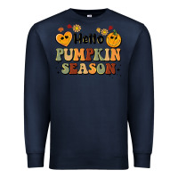 Navy hello pumpkin season Premium Sweatshirt - BarkalooDesign