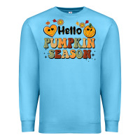 Ocean Blue hello pumpkin season Premium Sweatshirt - BarkalooDesign