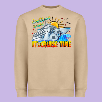 Countdown Is Over It's Cruise Time Heavyweight Sweatshirt Designed By Cowhidedigitalart