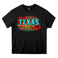 Black Texas Chica with roses Heavy Core Tee - Jasminsmagicworld