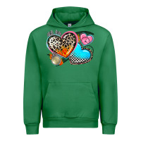 Emerald western leopard  racing  hearts Urban Hoodie - AdoDesignShop