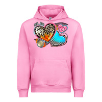 Fuchsia Pink western leopard  racing  hearts Urban Hoodie - AdoDesignShop