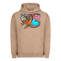 Pigment Burro western leopard  racing  hearts Urban Hoodie - AdoDesignShop