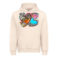 Sandshell western leopard  racing  hearts Urban Hoodie - AdoDesignShop