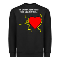 Black Grinch's Heart Grew gift Heavyweight Sweatshirt - trangStudio