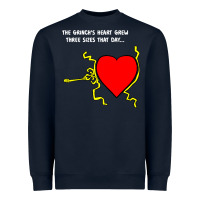 Navy Grinch's Heart Grew gift Heavyweight Sweatshirt - trangStudio