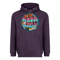Plum western groovy school nurse Heavyweight Hoodie - BarkalooDesign