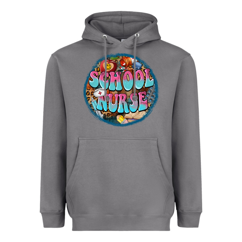 Western Groovy School Nurse Heavyweight Hoodie by BarkalooDesign | Teevron