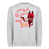 Heather Grey Mens My Favorite Alastor Hazbin Hotel Gifts Music Fans for fan Heavyweight Sweatshirt - trangStudio