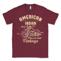 Retro Vintage American Motorcycle Indian For Old Biker Classic Tee | Teevron