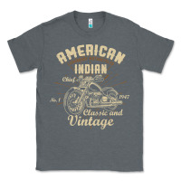 Charcoal Heather Retro Vintage American Motorcycle Indian for Old Biker Classic Tee - trangStudio